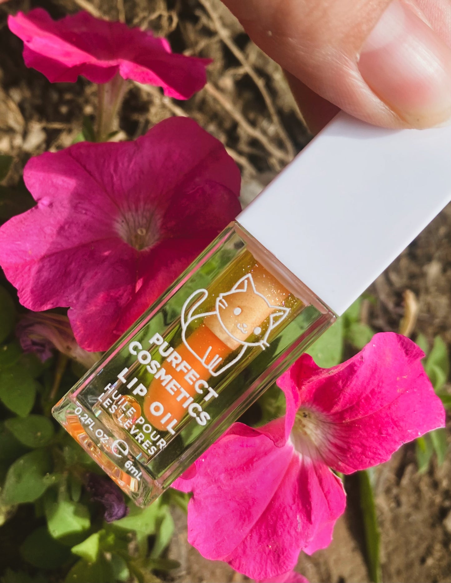 Calico Lip oil Coral + Clear #5